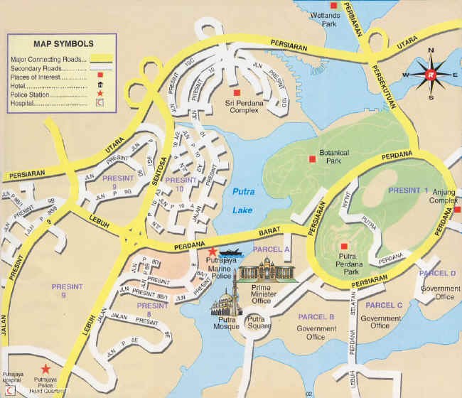 Map of Putrajaya
